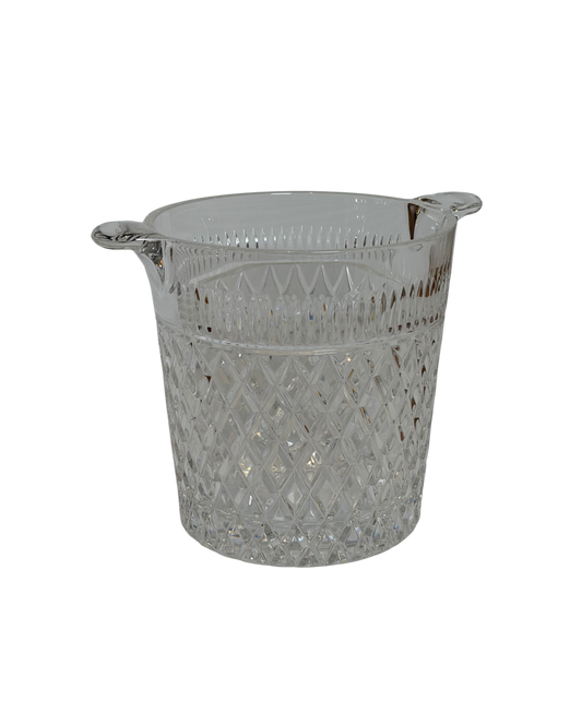 Diamond-Cut Crystal Ice Bucket