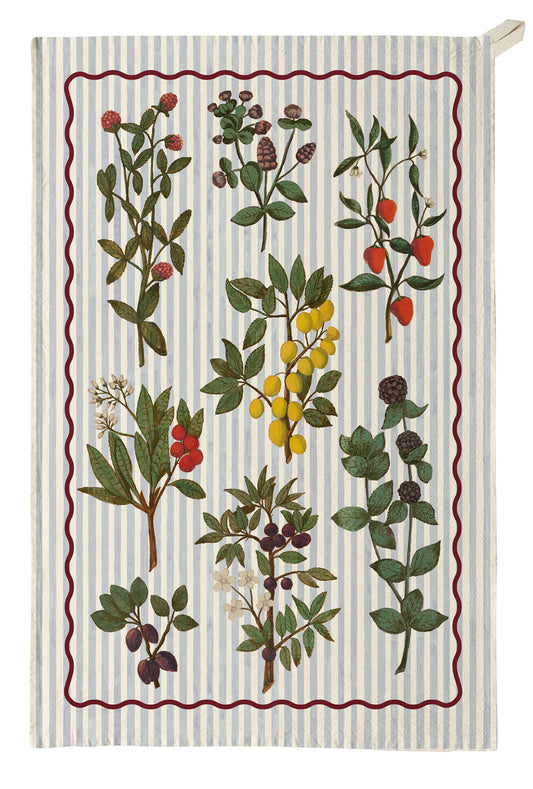 Organic Cotton Tea Towel - Festival of Fruits