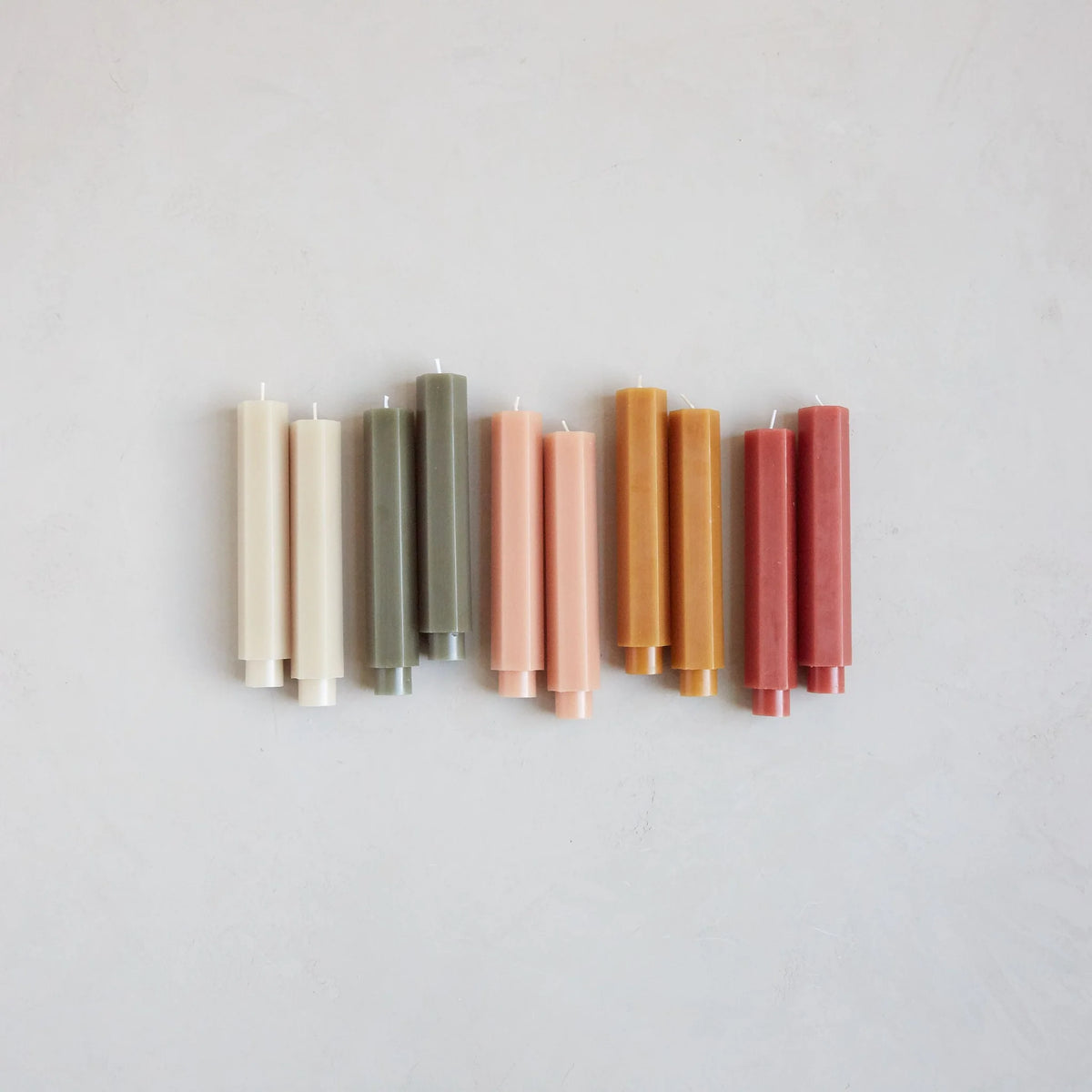 6" Fancy Taper Candles - Petal