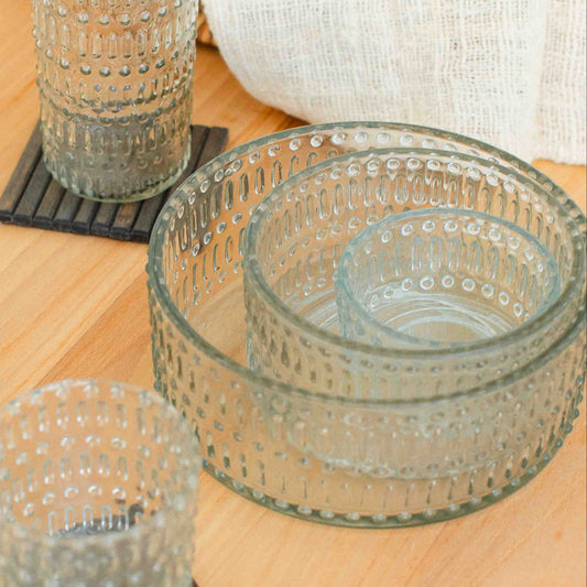 Morse Glass Serving Bowl - Clear
