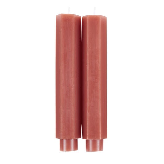 6" Fancy Taper Candles - Clay