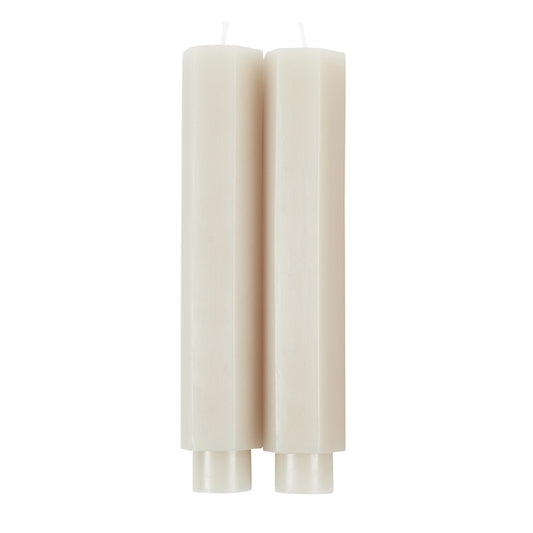 6" Fancy Taper Candles - Parchment