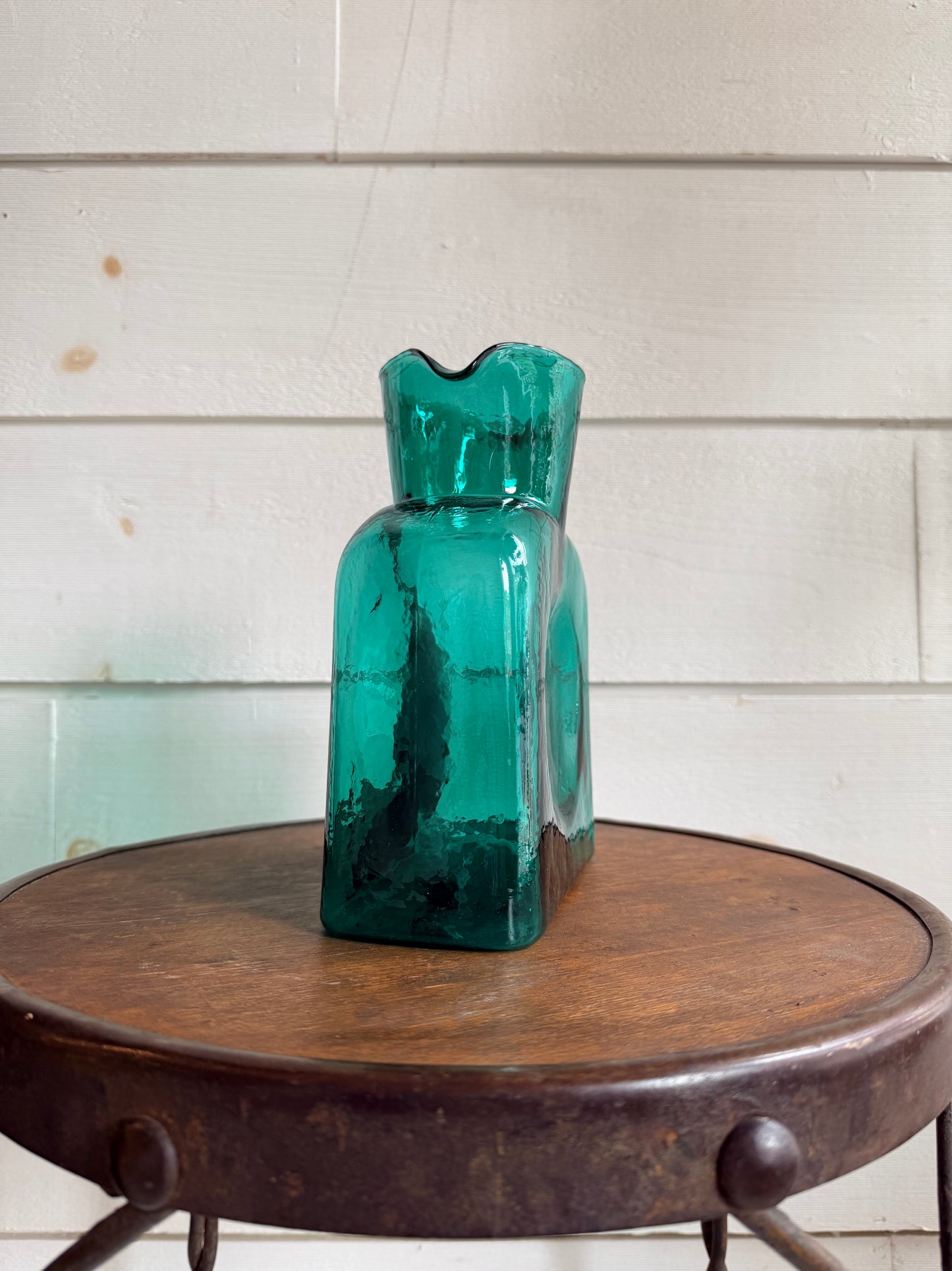 Blenko Green Glass Water Pitcher/Vase