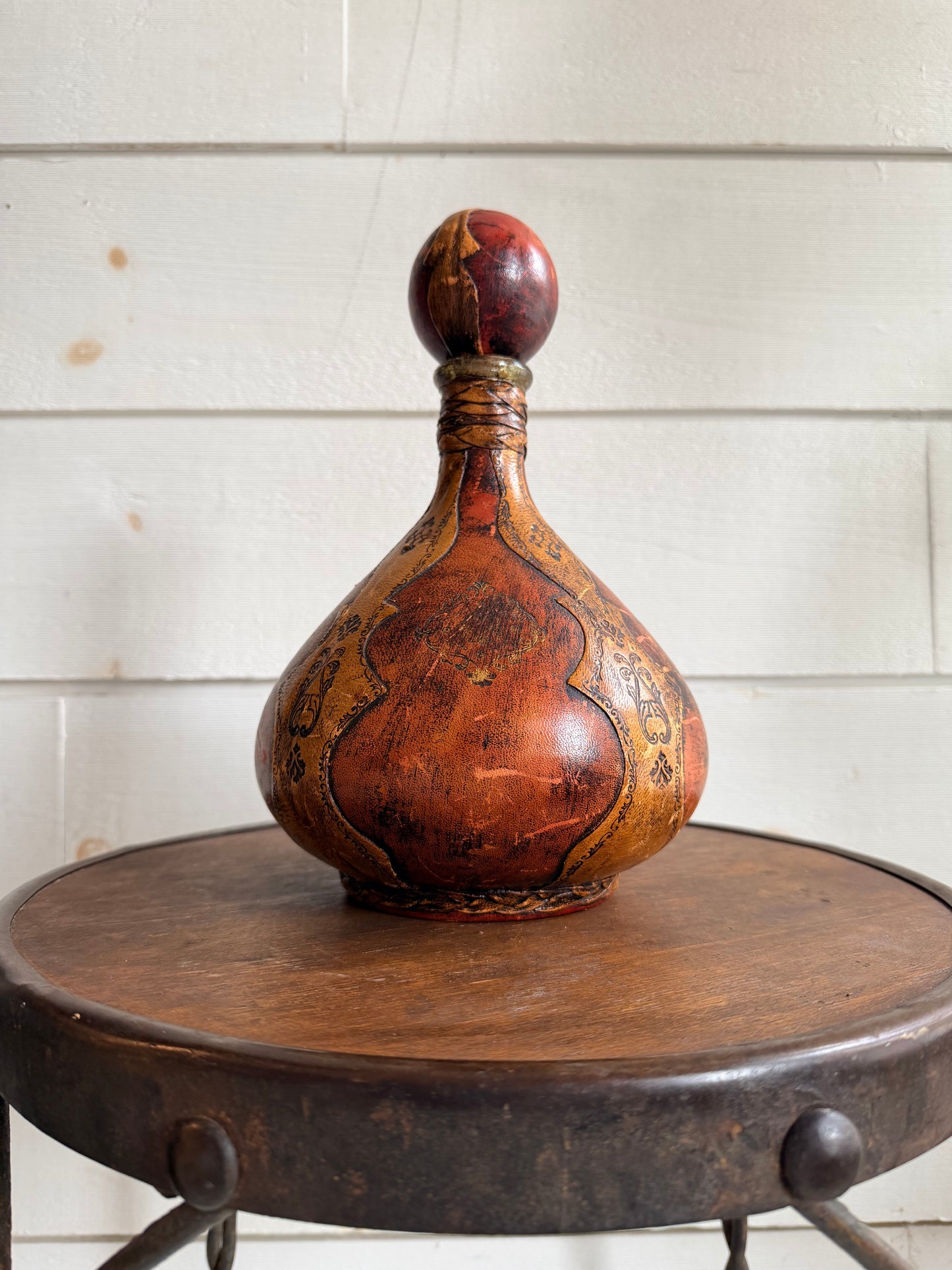 Italian Leather Decanter