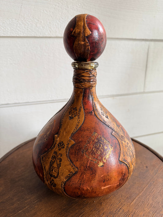 Italian Leather Decanter