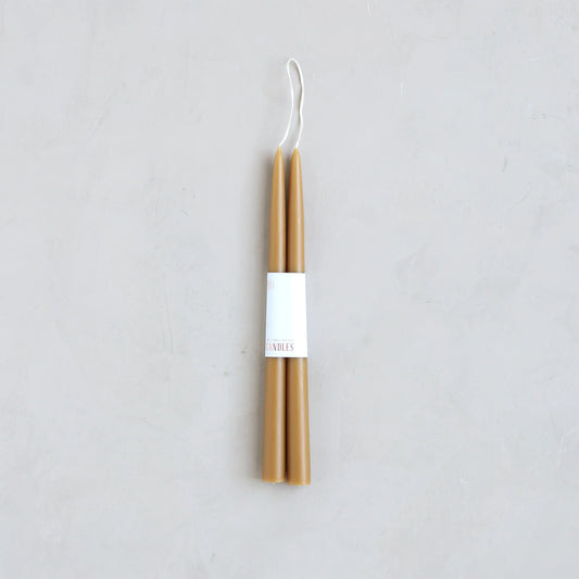 12" Dipped Taper Candles - Miel