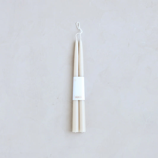 12" Dipped Taper Candles - Parchment