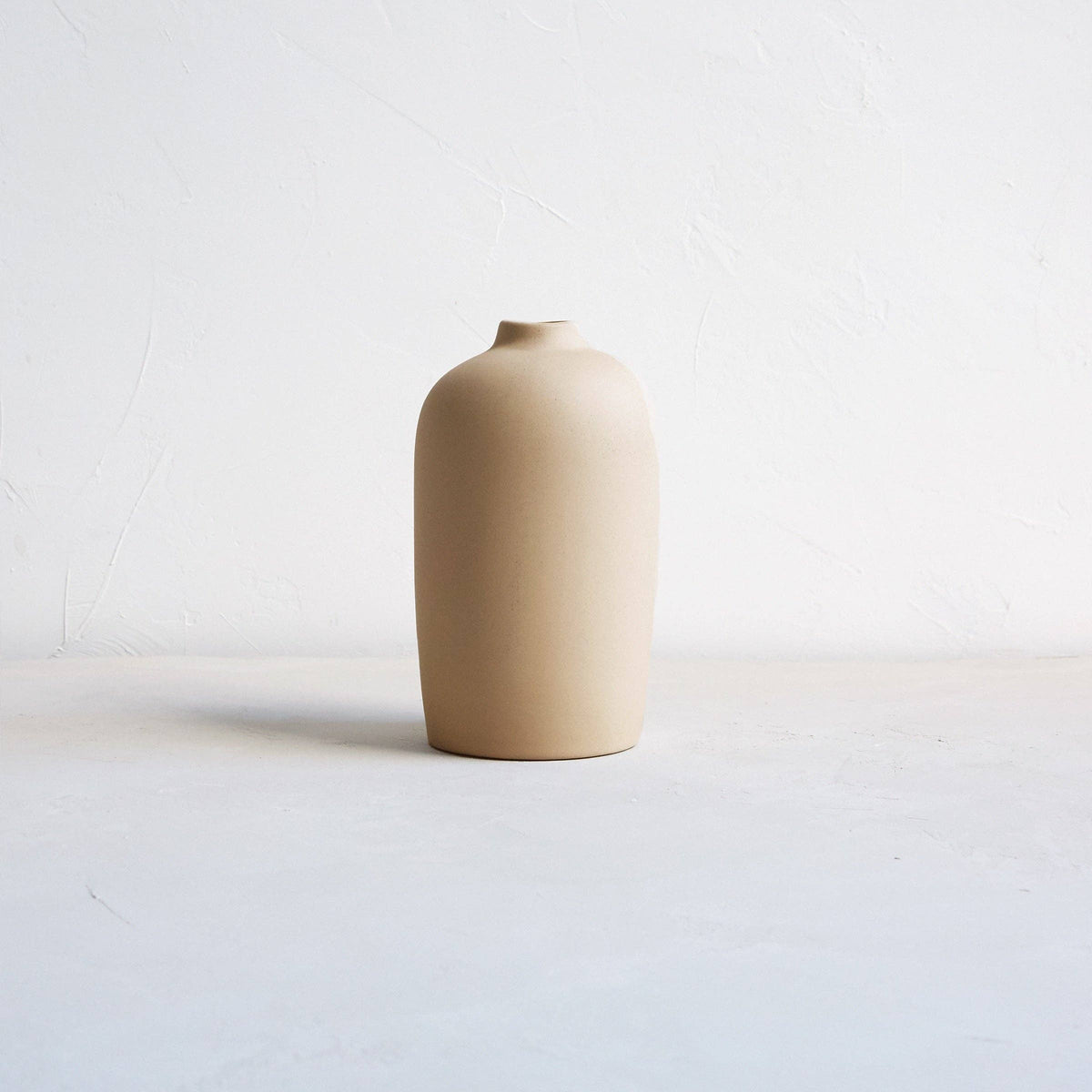 Tall Ceramic Blossom Vase - Sand