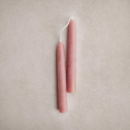 6" Heirloom Beeswax Taper Candles - Blossom