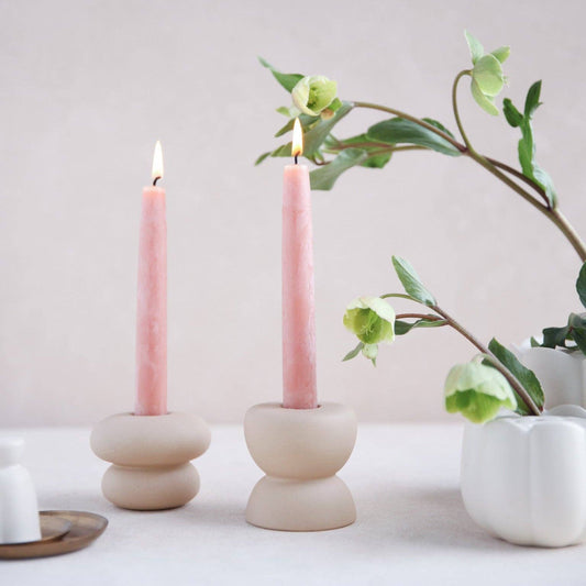 6" Heirloom Beeswax Taper Candles - Blossom
