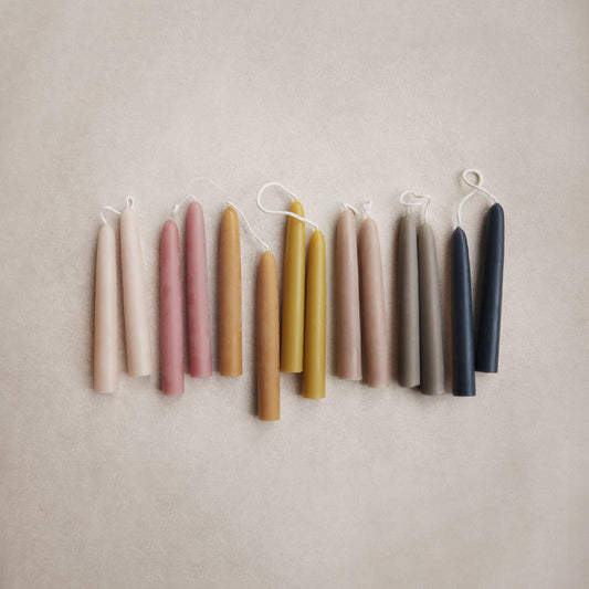 6" Heirloom Beeswax Taper Candles - Thyme