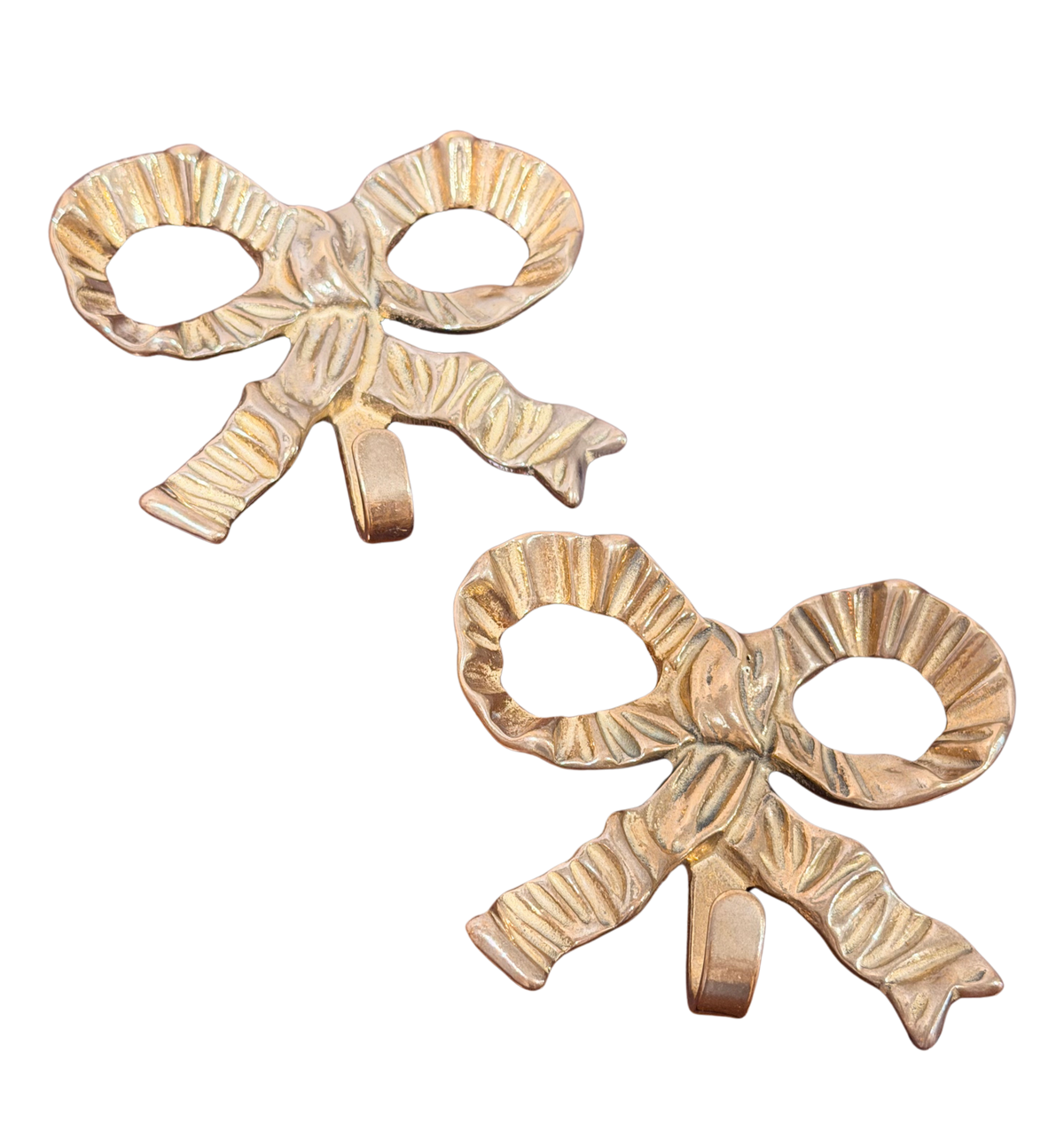 Andrea by Sadek Brass Ribbon Bow Wall Hook