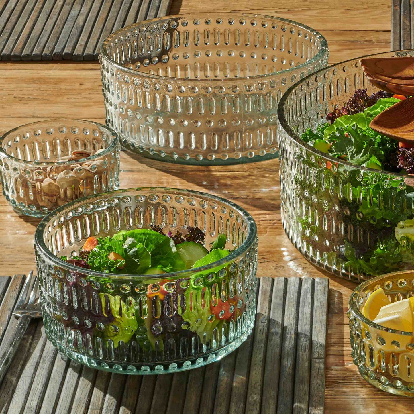 Morse Glass Serving Bowl - Clear