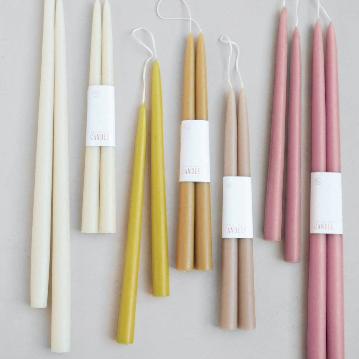 12" Original Dipped Taper Candles - Rose