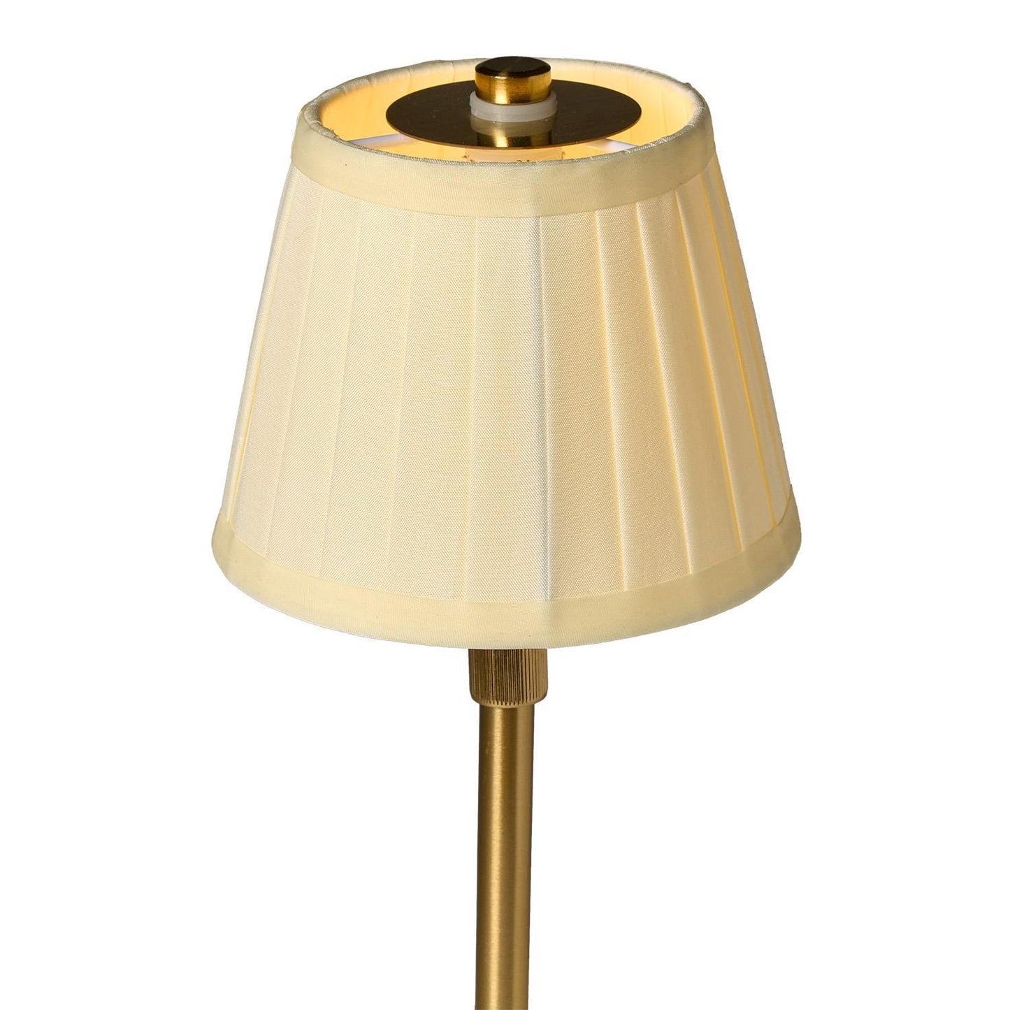 LED Portable Adjustable Table Lamp w/ Pleated Fabric Shade