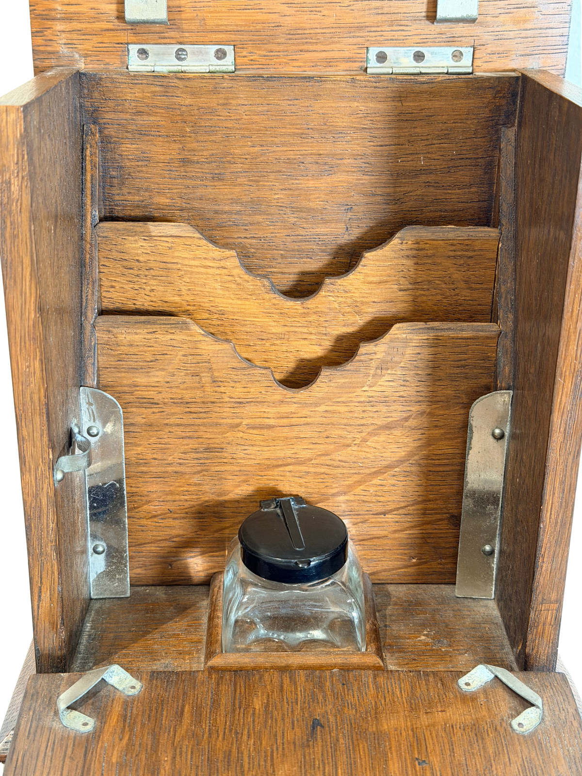 Antique English Edwardian Stationery Box with Key