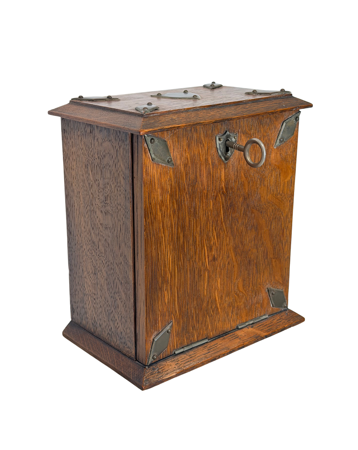 Antique English Edwardian Stationery Box with Key