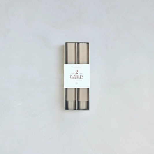 6" Fancy Taper Candles - Parchment