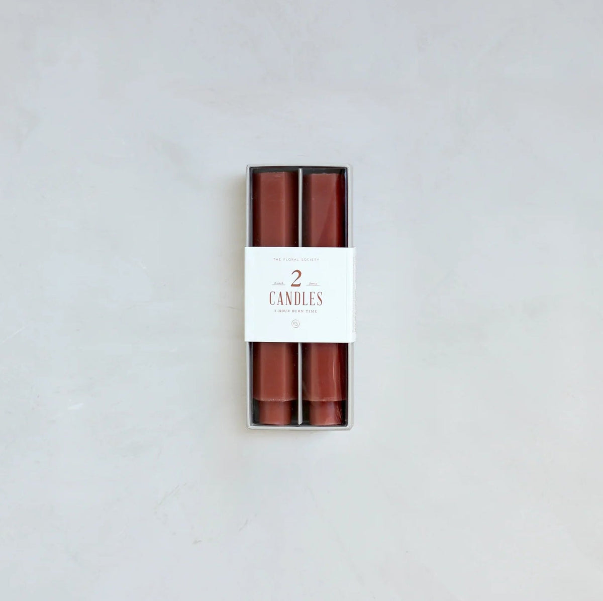 6" Fancy Taper Candles - Clay