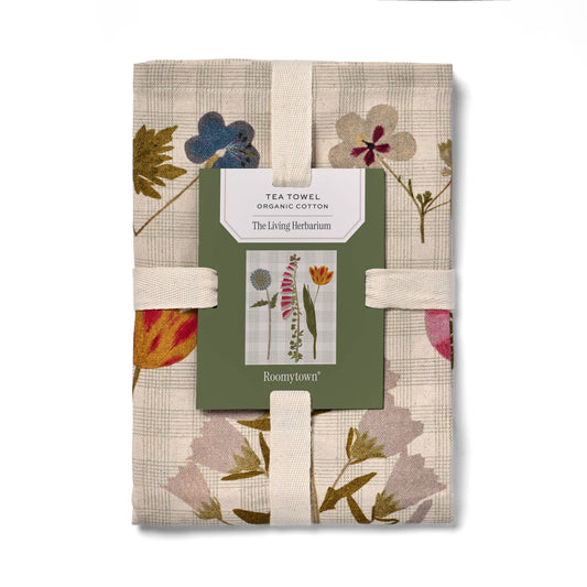 Organic Cotton Tea Towel - The Living Herbarium