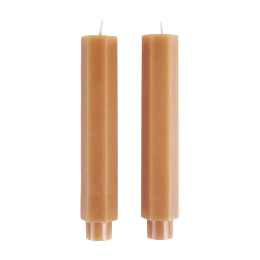 6" Fancy Taper Candles - Miel