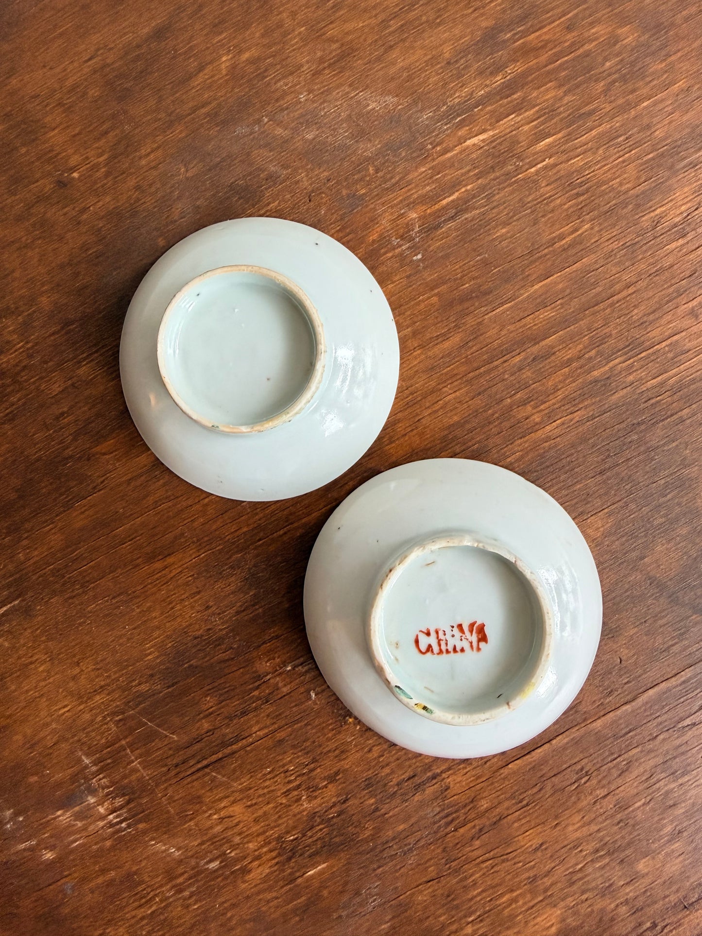 Hand-Painted Chinese Porcelain Finger Bowl w/ Floral Motifs