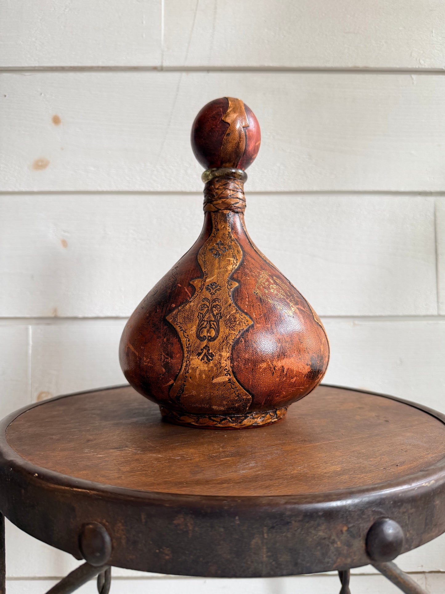 Italian Leather Decanter