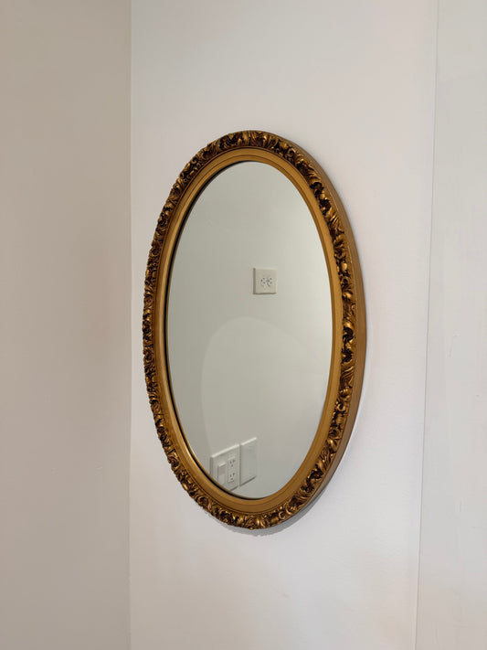 Hollywood Regency Style Oval Mirror