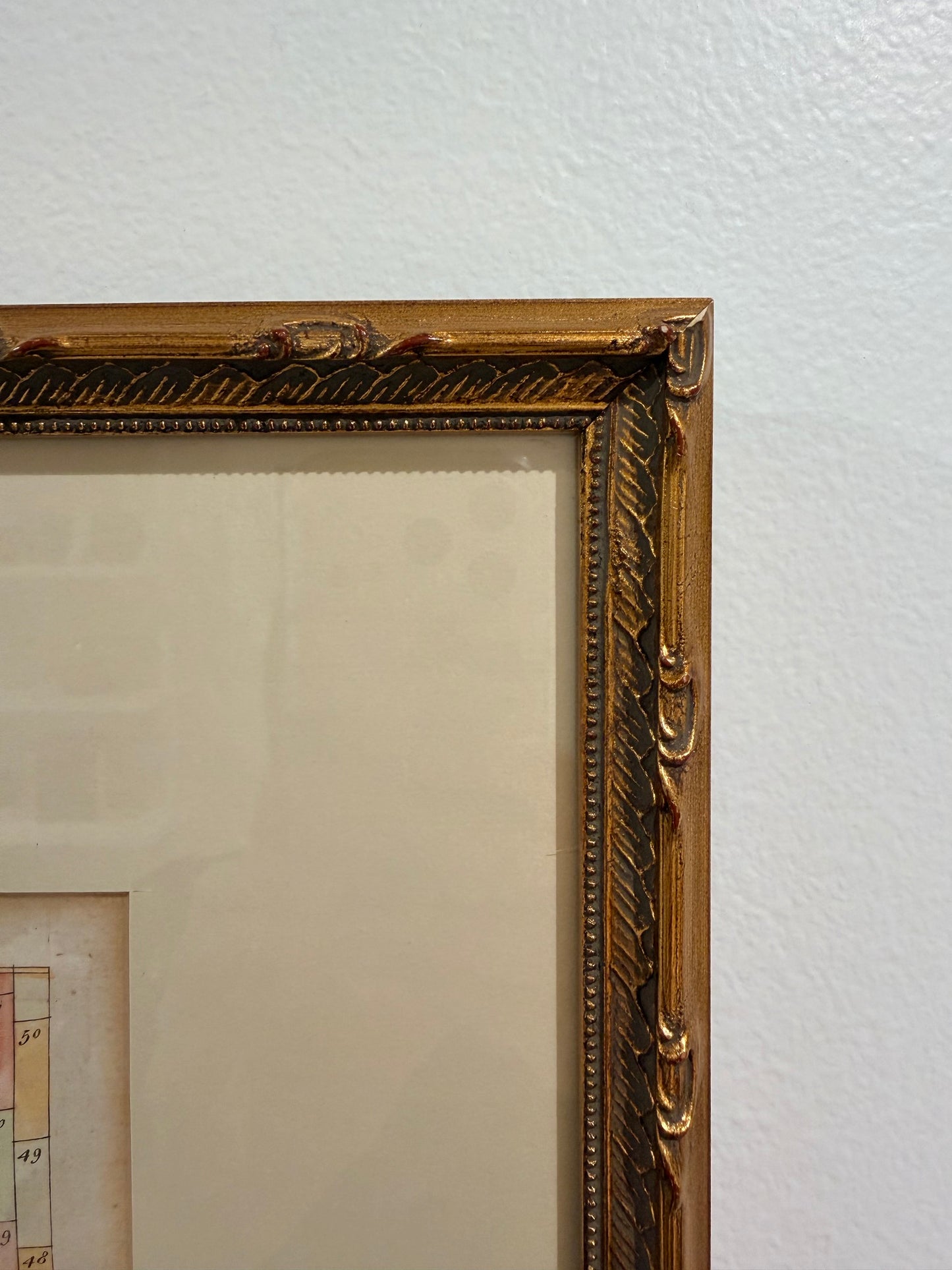 Custom-Framed Antique 18c Map of France Engraving