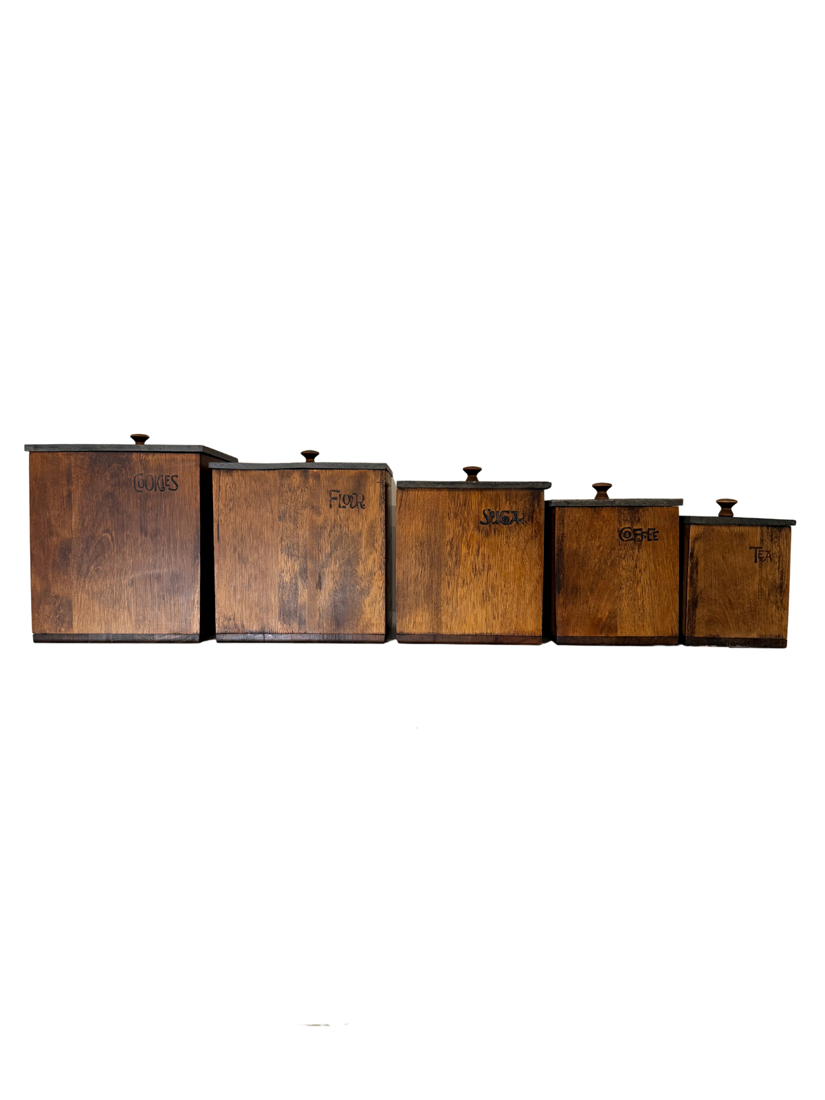MNM Canada Wood & Slate Kitchen Canister Set