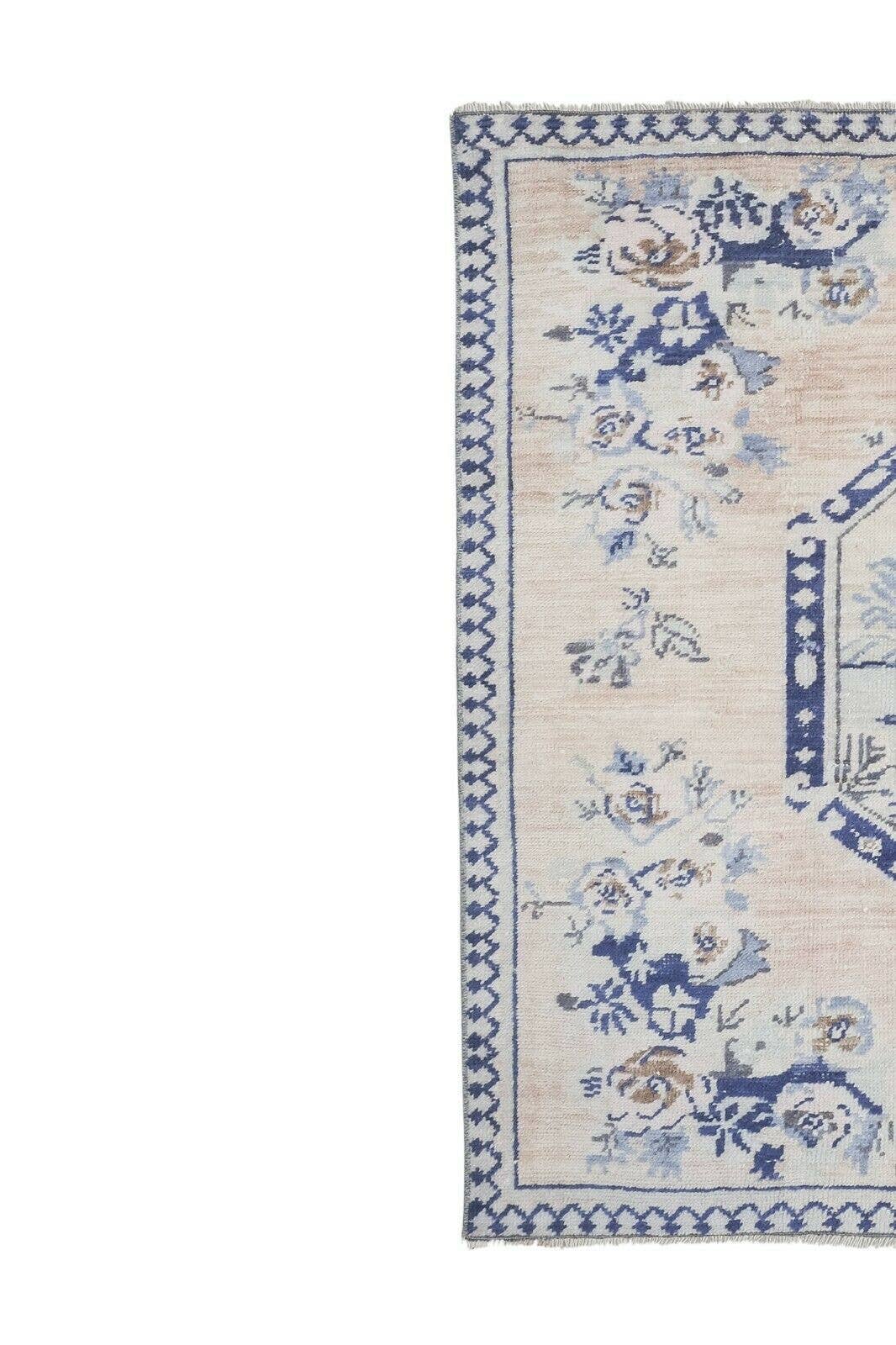 Vintage 4'11" x 6'5" Pastel Village Pictorial Turkish Rug