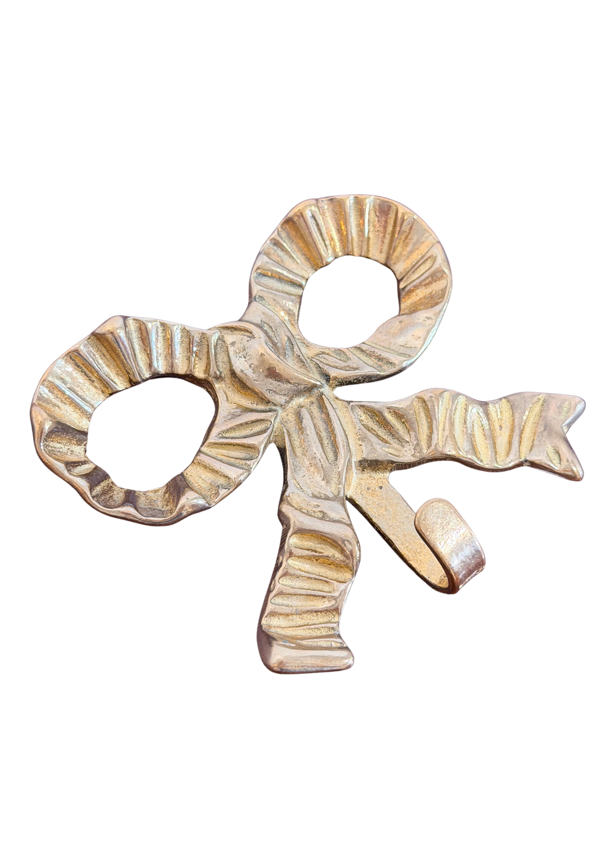 Andrea by Sadek Brass Ribbon Bow Wall Hook