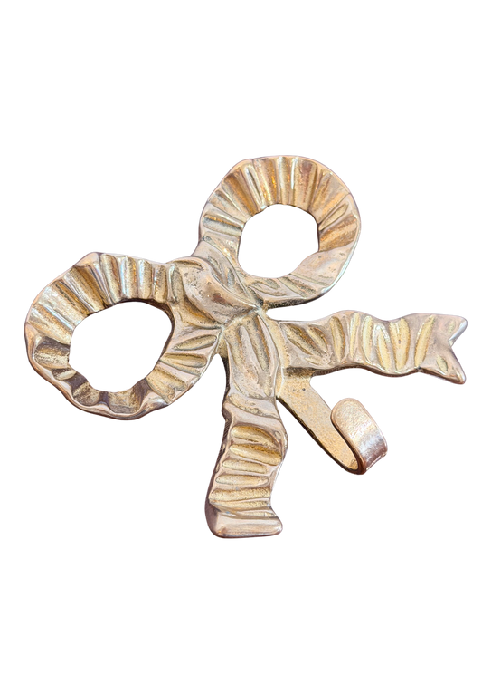 Andrea by Sadek Brass Ribbon Bow Wall Hook