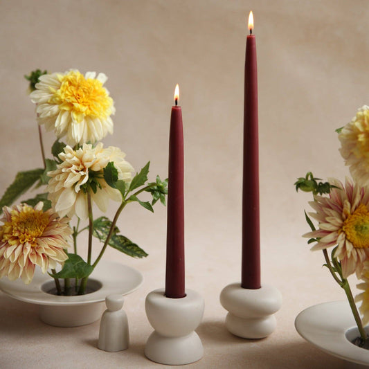12" Original Dipped Taper Candles - Garnet