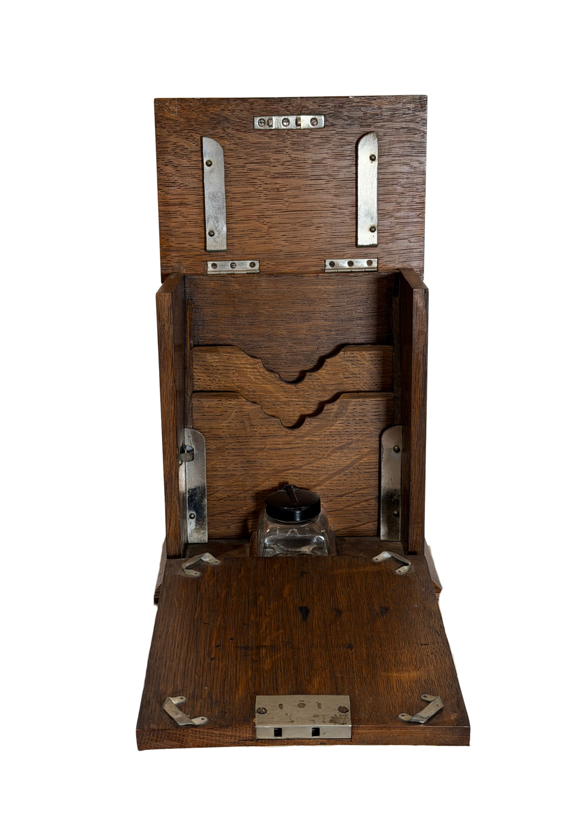 Antique English Edwardian Stationery Box with Key