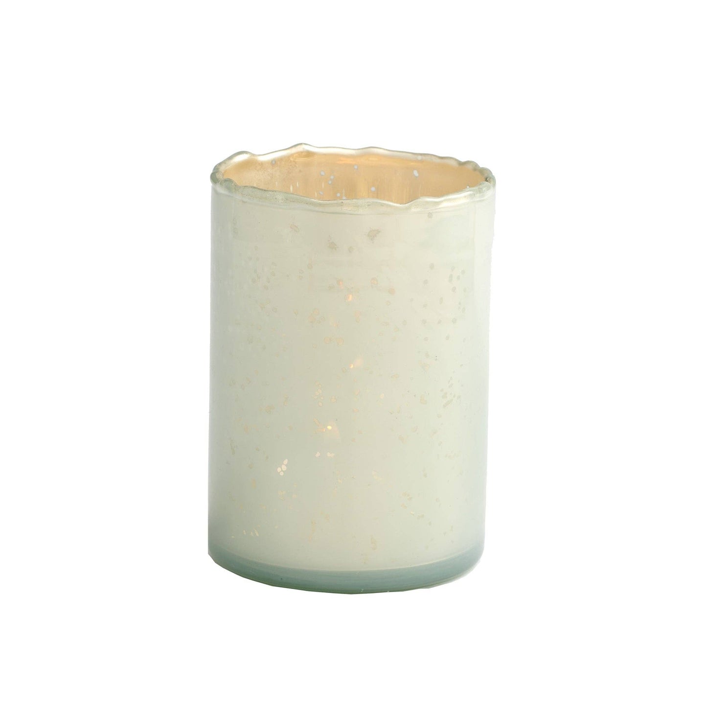 Zermatt Blown Glass Candleholder - White