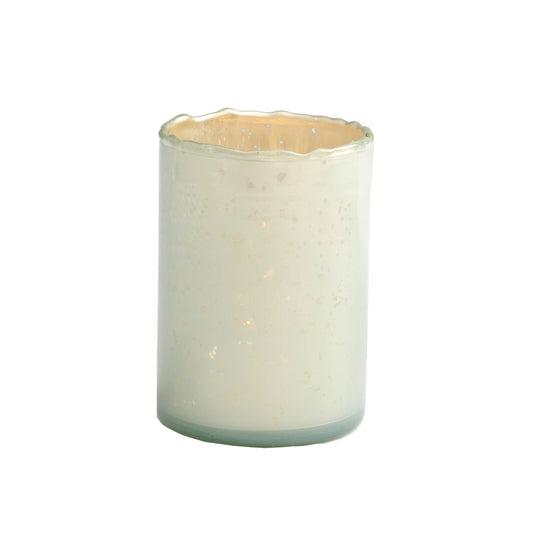 Zermatt Blown Glass Candleholder - White