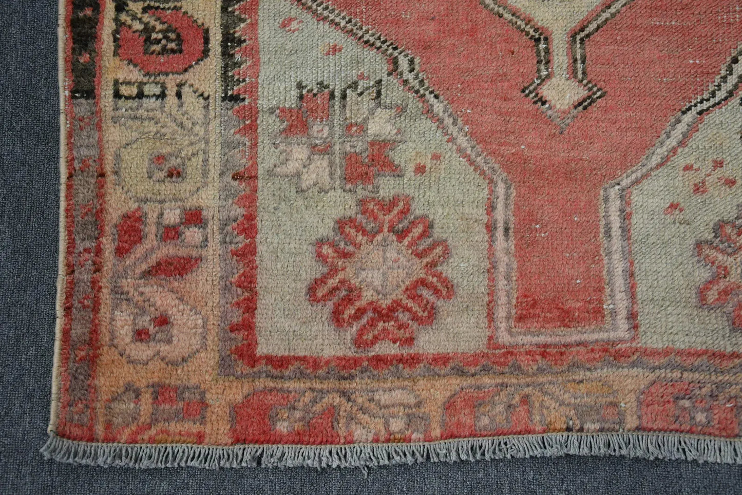 Vintage 3'6" x 6'1" Red Turkish Wool Rug