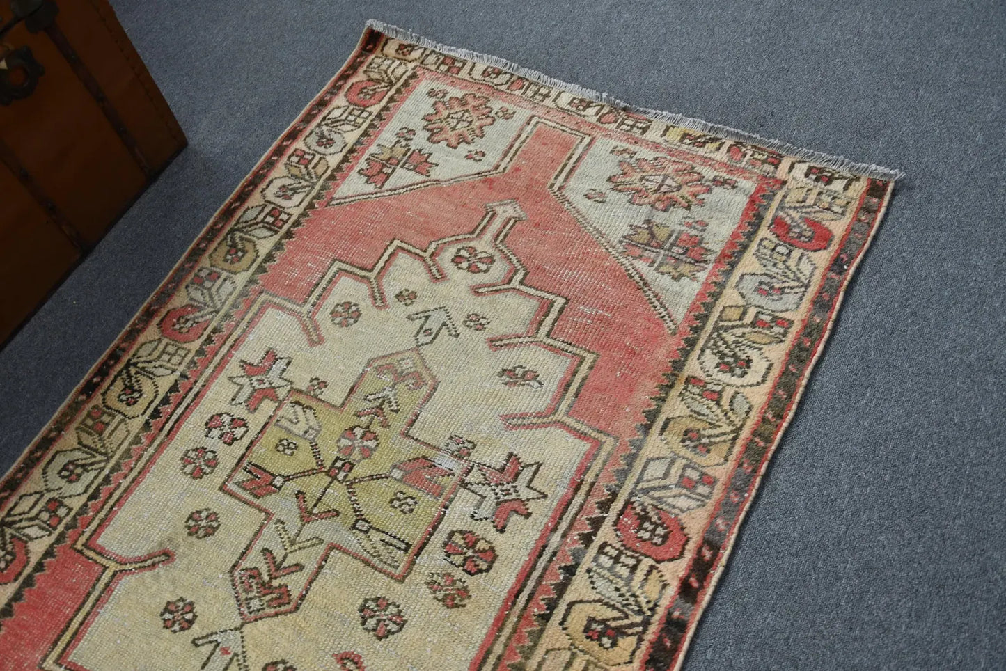 Vintage 3'6" x 6'1" Red Turkish Wool Rug