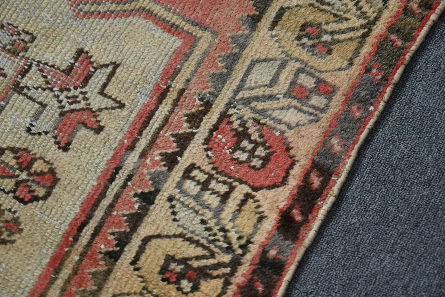 Vintage 3'6" x 6'1" Red Turkish Wool Rug