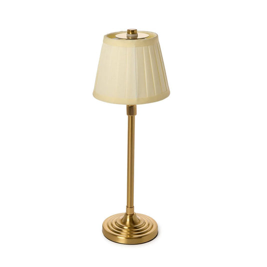 LED Portable Adjustable Table Lamp w/ Pleated Fabric Shade
